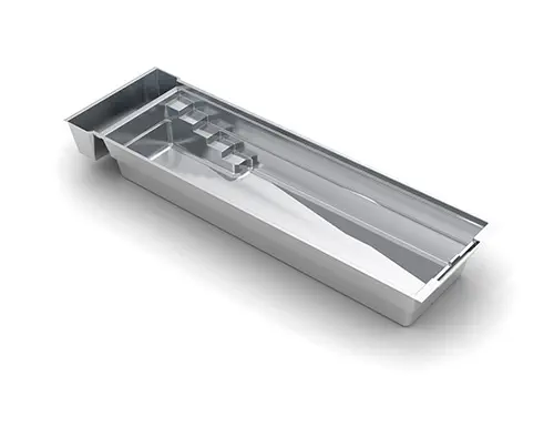 The Linear™ with Cover Fiberglass Pool 3D image